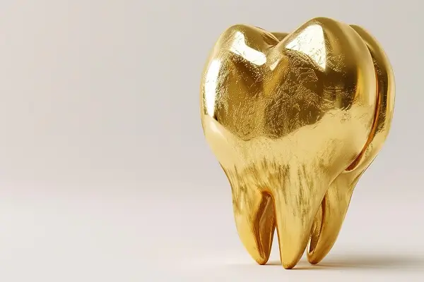 Dientes de oro para la estética dental